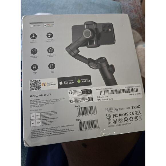 NEW AOCHUAN Smart XE 3-Axis SmartPhone Stabilizer. Holder W/Magnetic Patch - Picture 2 of 2